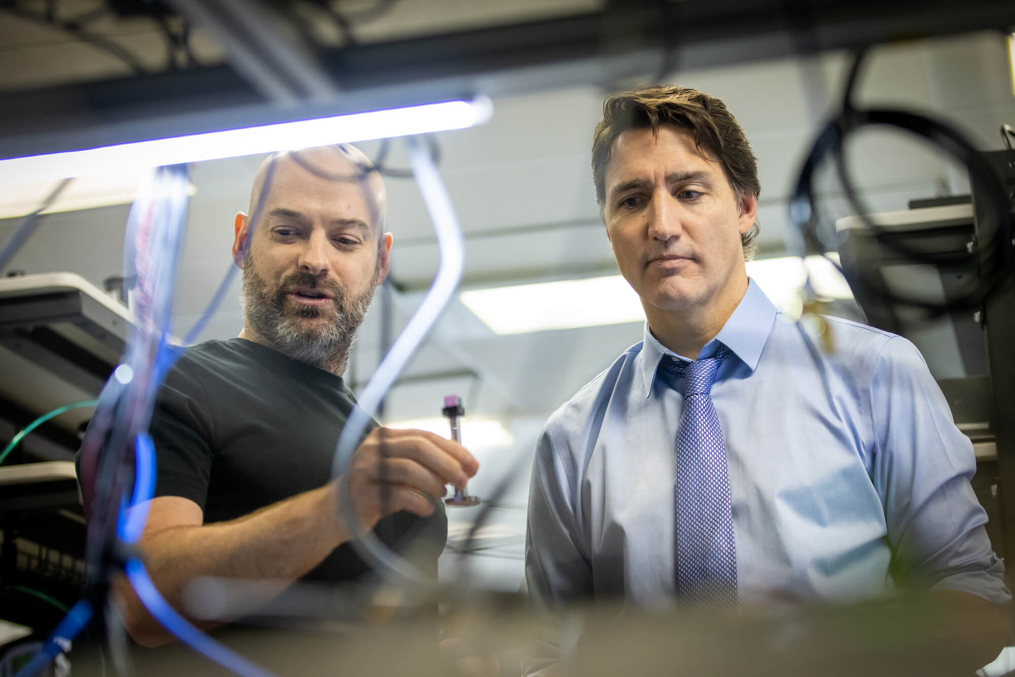 Christian Weedbrook, CEO & Founder, Xanadu with Justin Trudeau, Prime Minister of Canada
