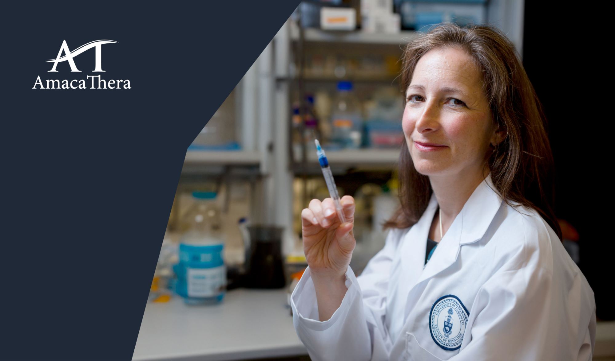 scientist in lab holding syringe